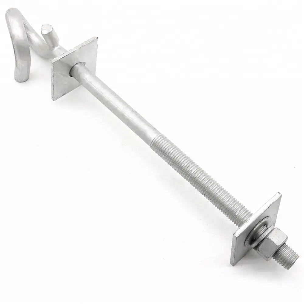 Pigtail Hook Bolt,pole line hardware,hot dip galvanized,Pigtail Eye Bolt,Power Fittings Bolt