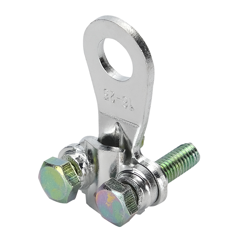WCJC,Copper Brass Cable Terminal,T Shape Cable Clamp,ABC Cable Grounding Clamp,Nickel plated bolt terminal