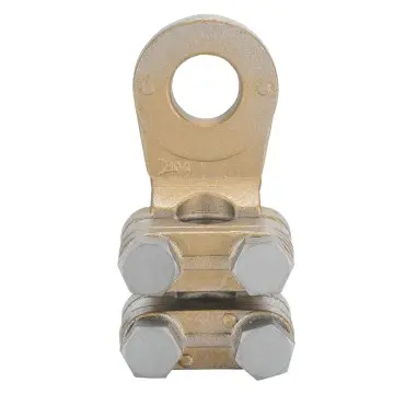 Factory Wholesale Nickel Plated WCJC Bolt Terminal Connector T Shape Turn buckle Brass Lug Jointing Clamp Electric Wire Clip for ABC Cable
