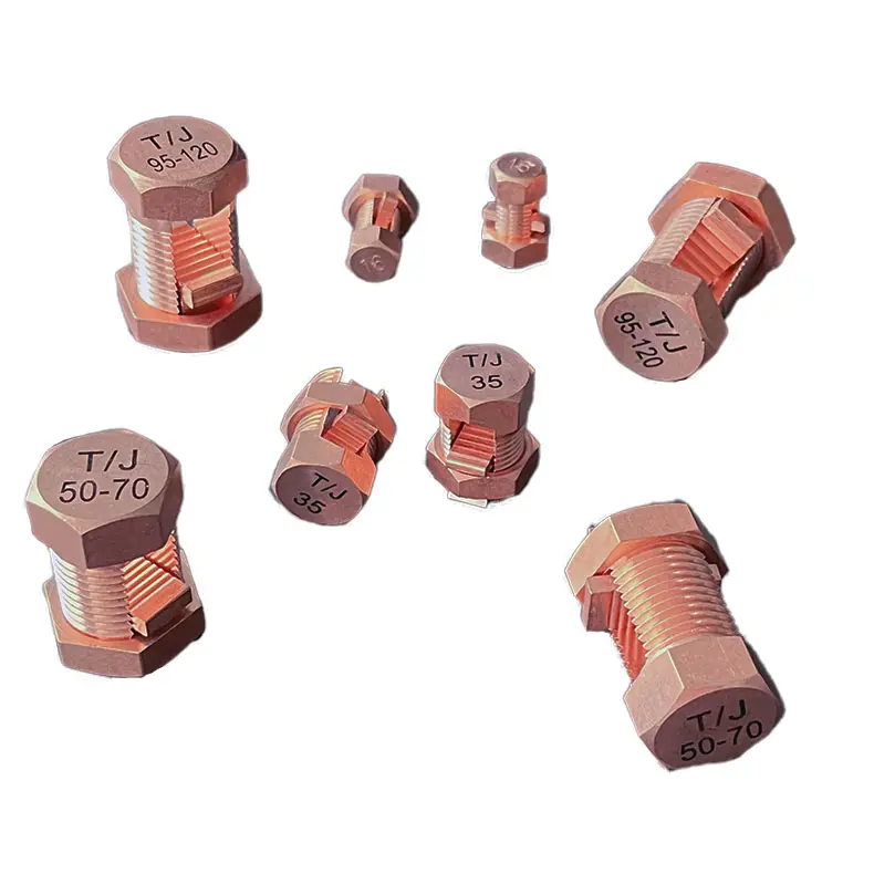 TJ Type Copper Bolt Connector Copper Earhting Clamps Split Bolt Clamp TJ Series Split Bolt Type Line Tap Clamp