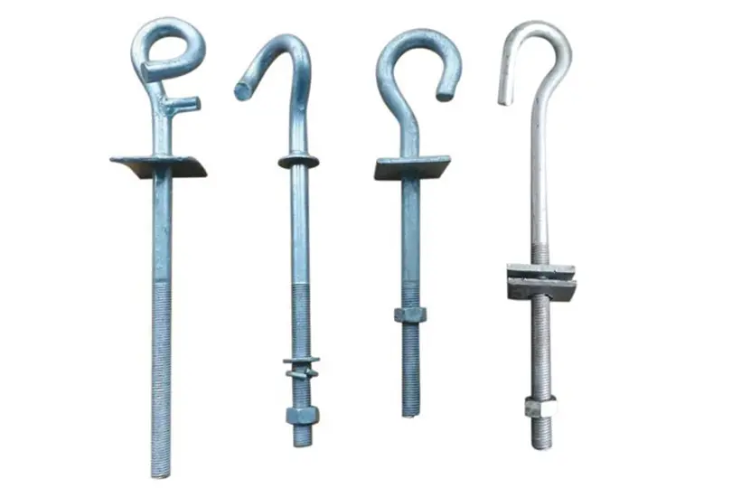 Pigtail Hook Bolt,pole line hardware,hot dip galvanized,Pigtail Eye Bolt,Power Fittings Bolt