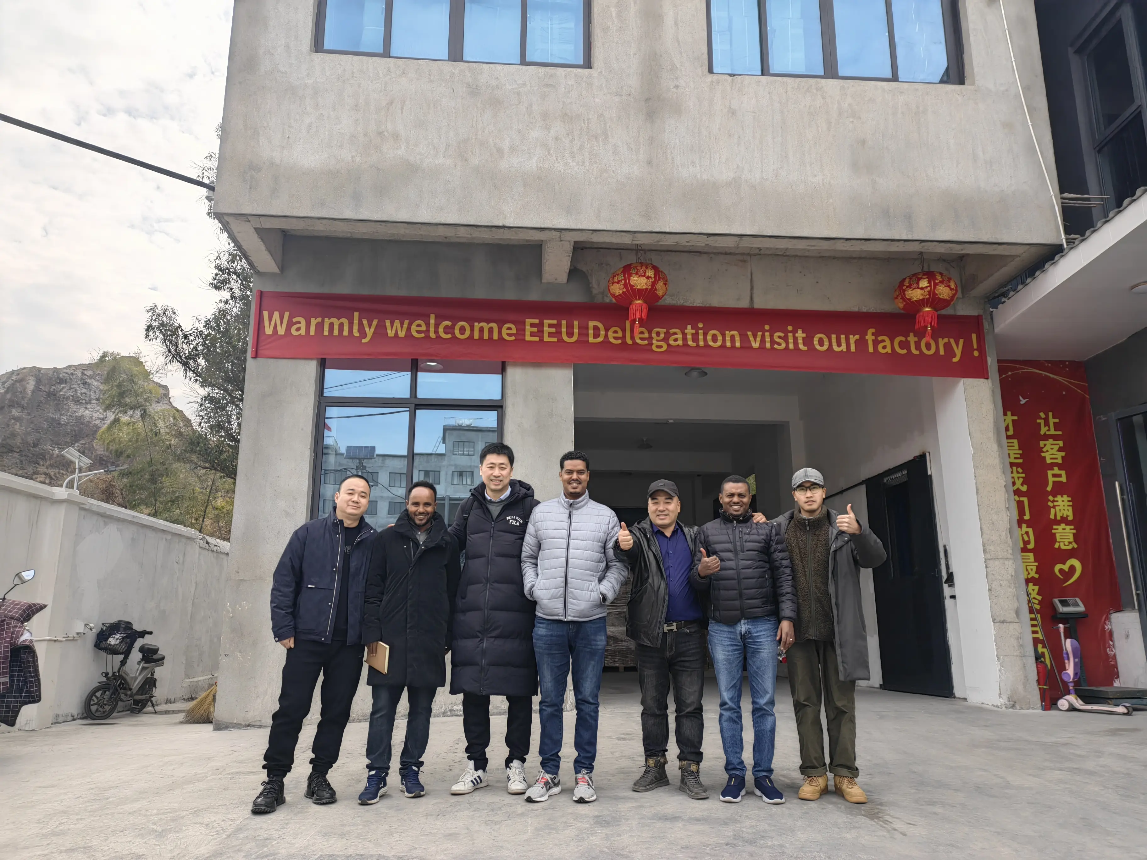 Ensuring quality: The Represent of the EEU Coming to our factory to testing our products before delivery.